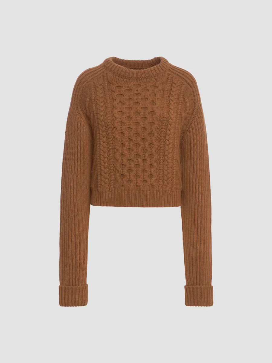 Cable-Knit Cashmere Sweater by Malo