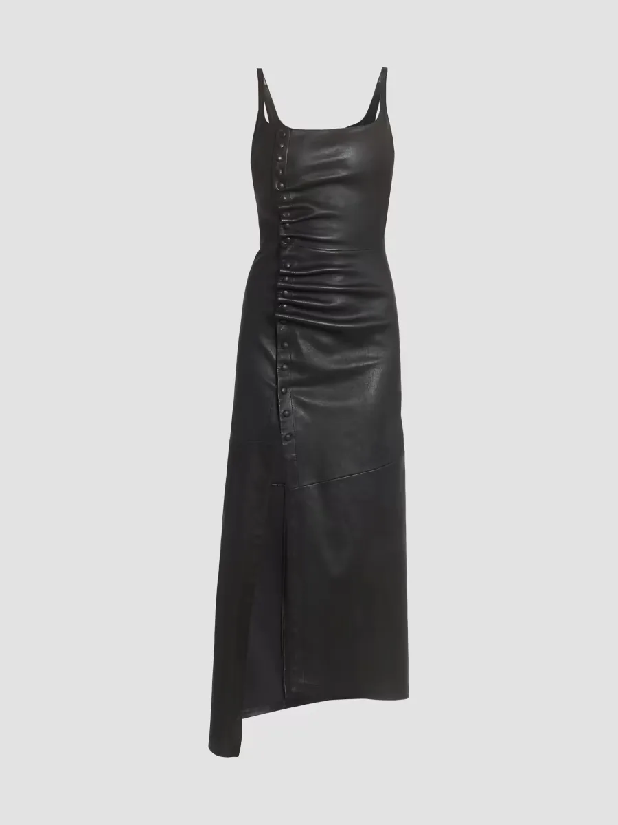 Leather Slit Maxi Dress by Rabanne