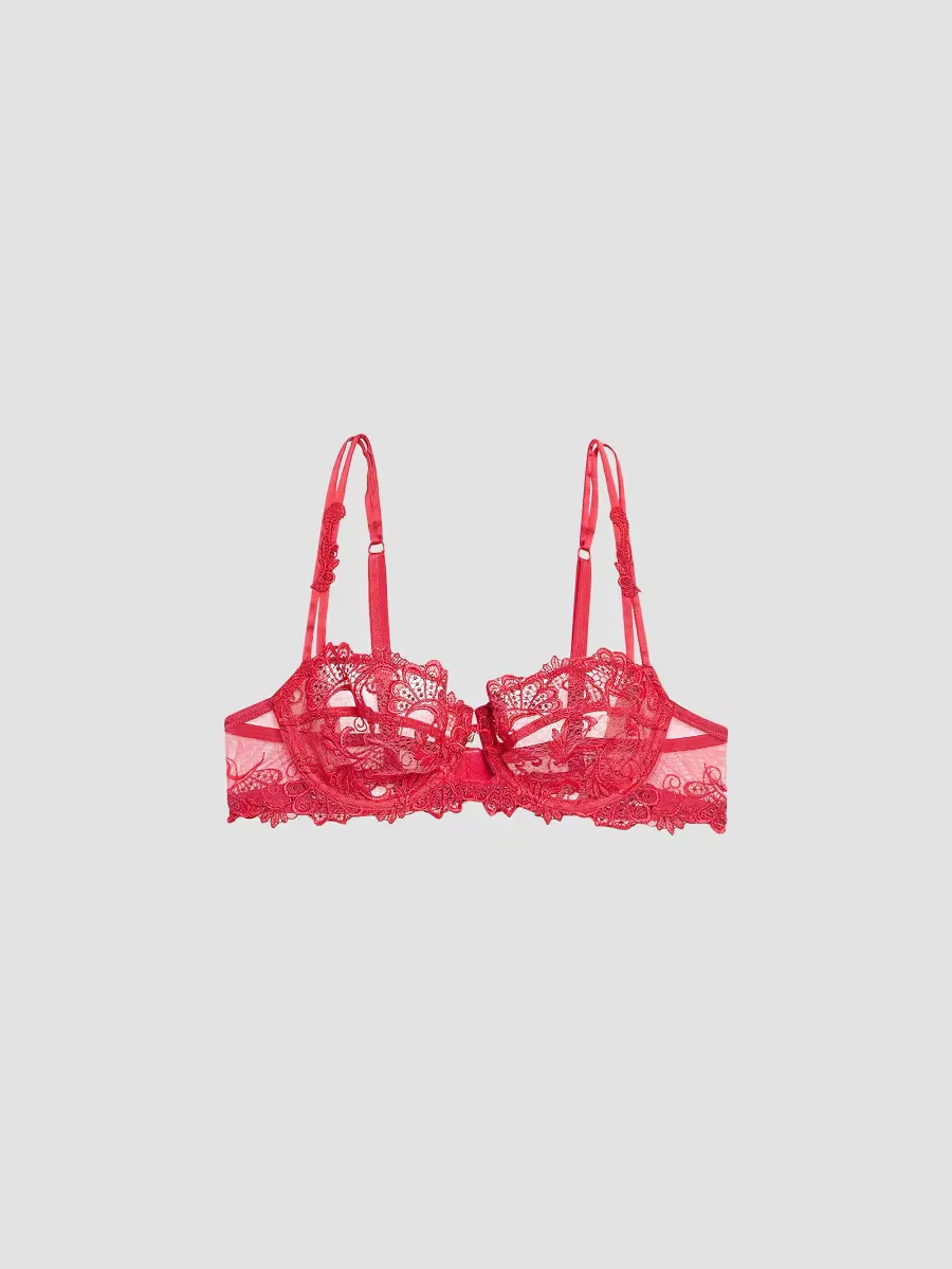 Dressing Sheer Floral Demi Bra