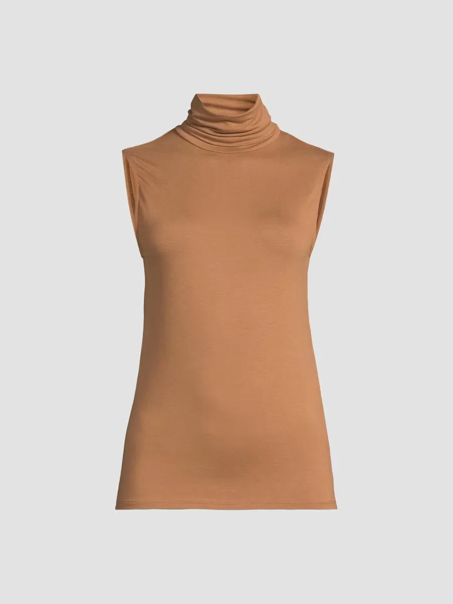 Soft Touch Sleeveless Turtleneck by Majestic