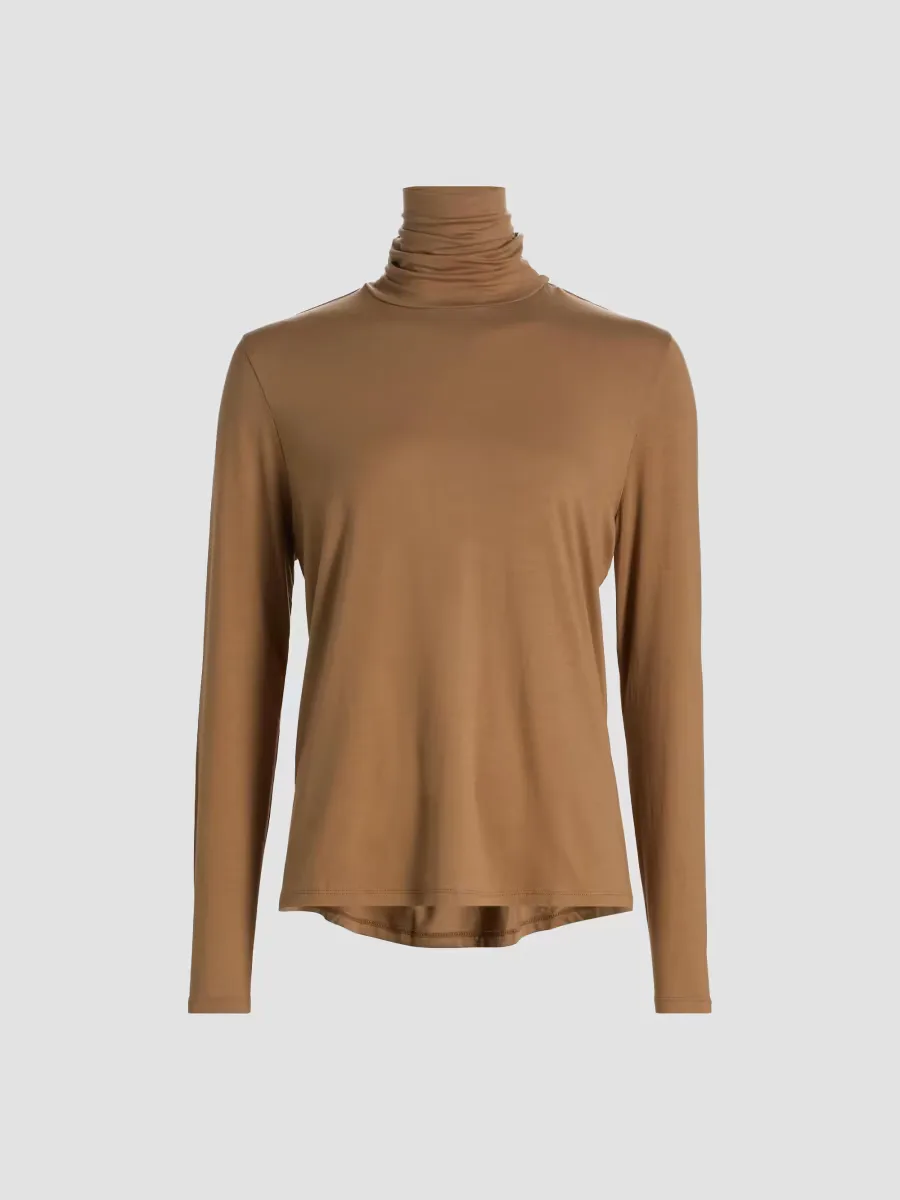 Soft Touch Back Pleat Turtleneck Sweater by Majestic