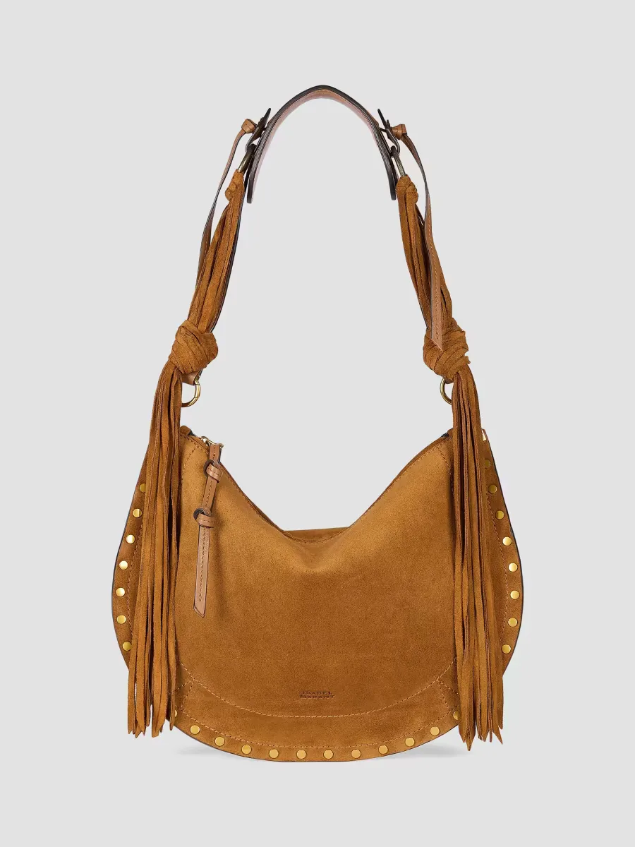 Oskan Fringed Studded Suede Shoulder Bag