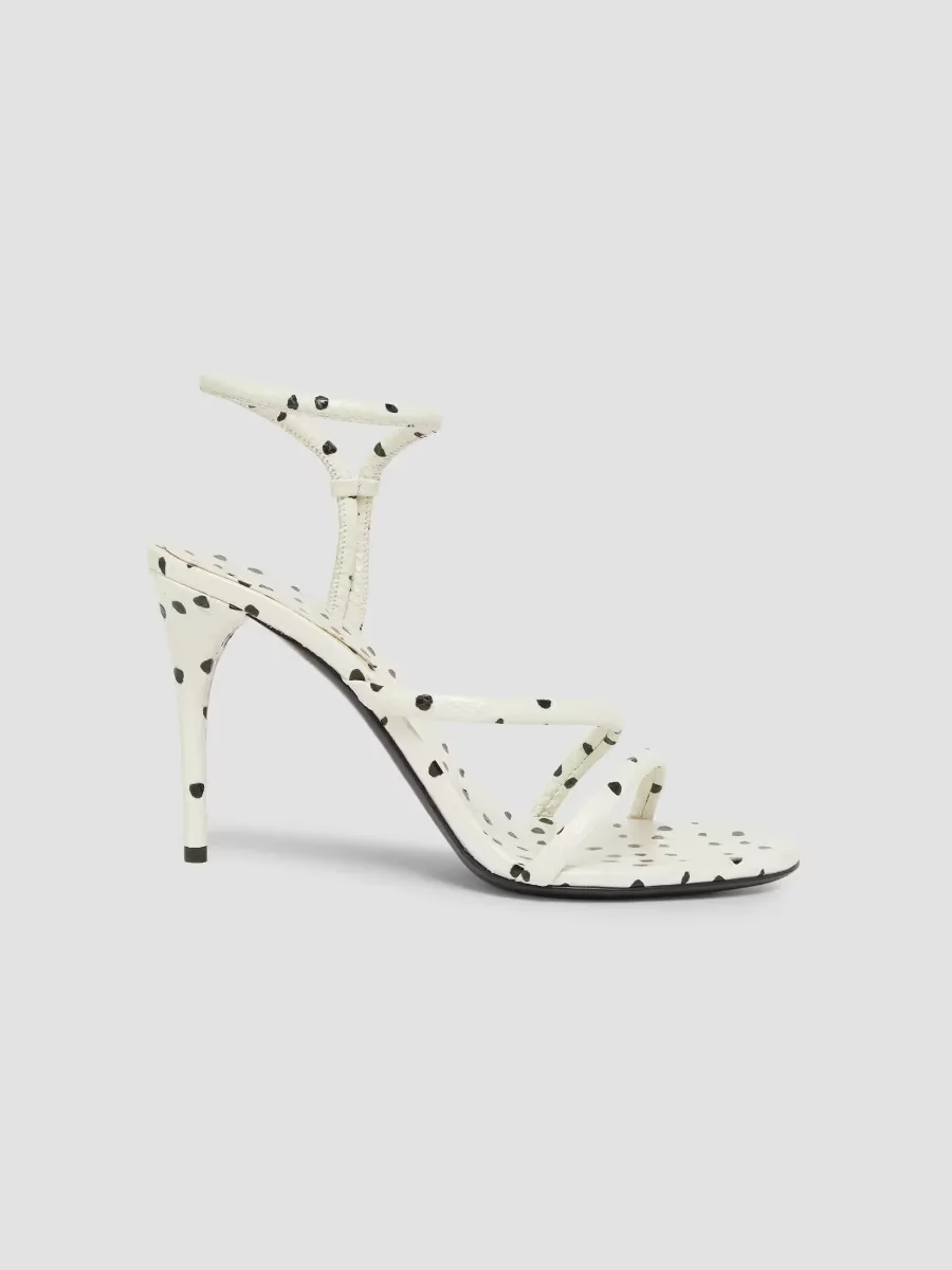 Loop 90MM Snakeskin-Embossed Leather Sandals by ALAA