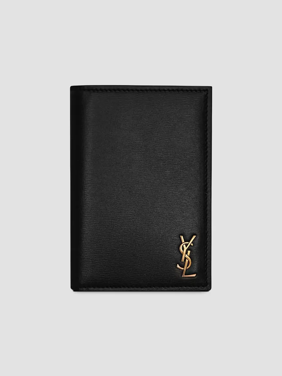 Tiny Cassandre Credit Card Wallet in Shiny Leather
