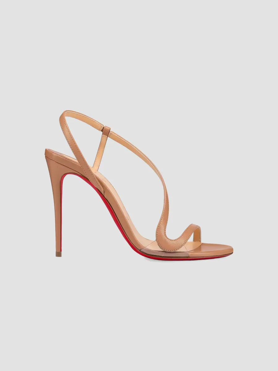 Rosalie 100MM Leather Sandals by Christian Louboutin