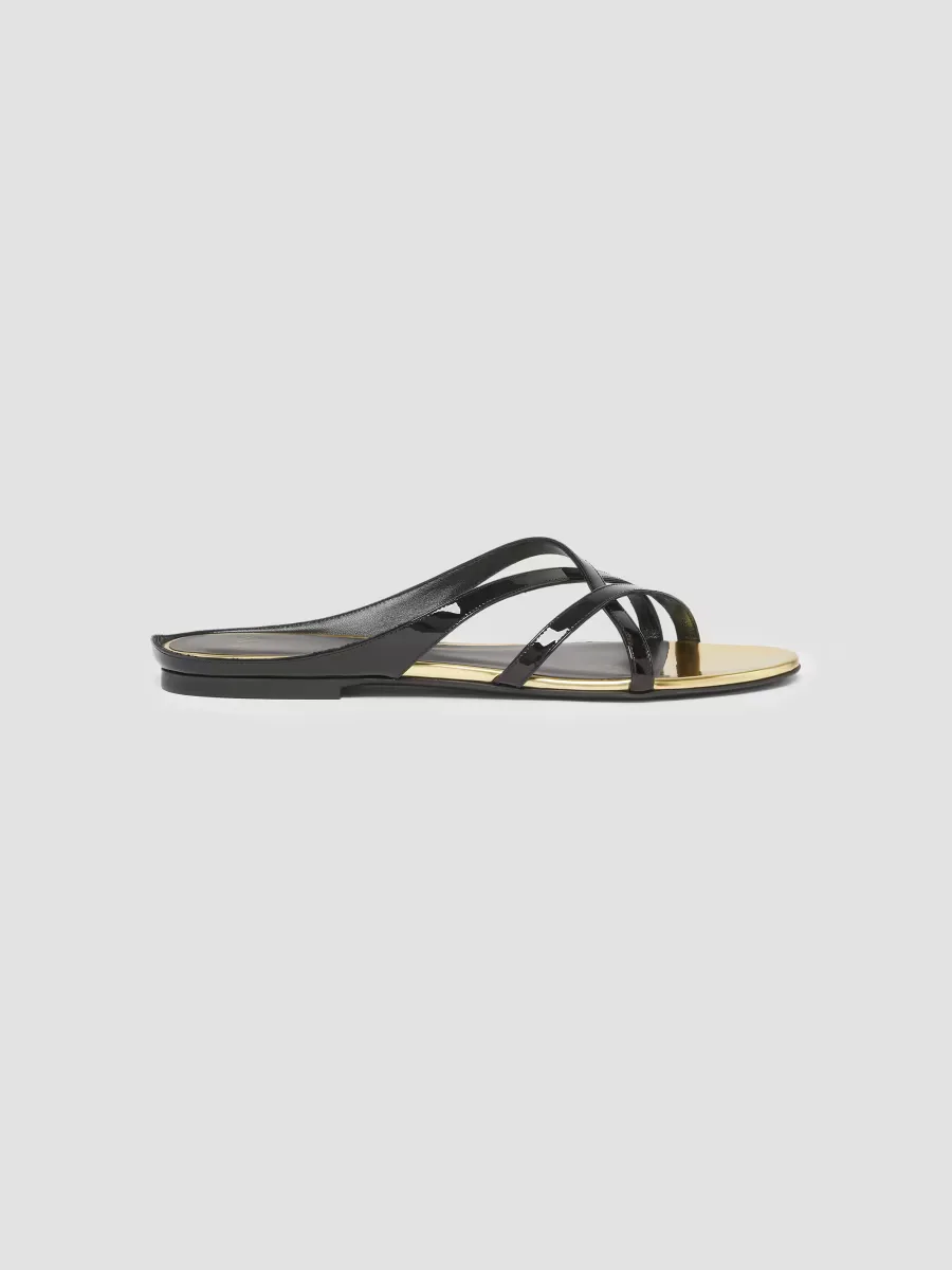 Patent Leather Flat Sandals by Balmain