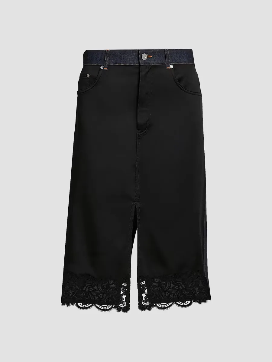 Slip Denim Midi-Skirt by Stella McCartney