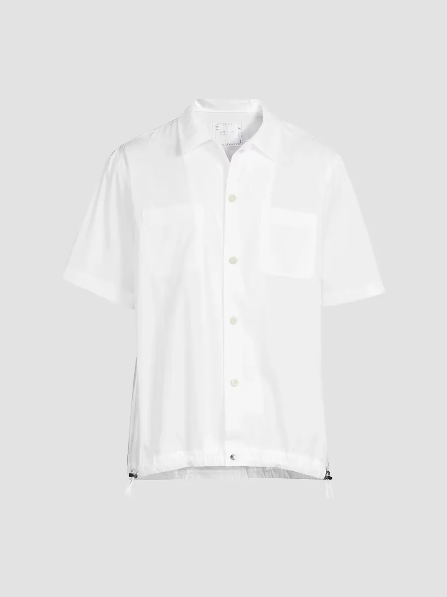 Cotton Button-Front Shirt by Sacai