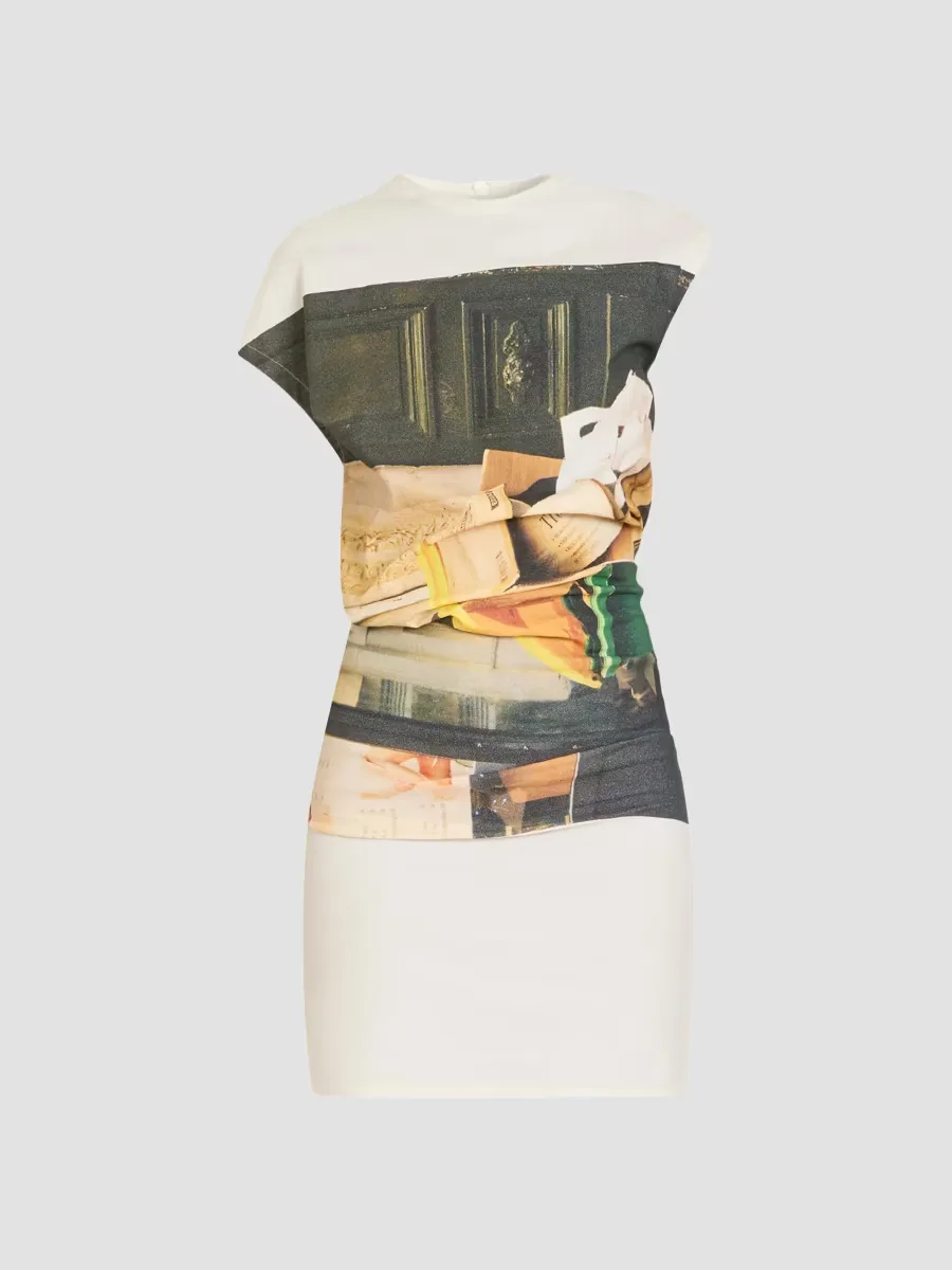 Street View Ruched Minidress by Issey Miyake