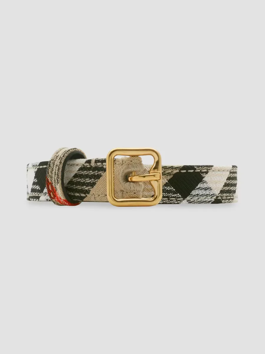 Woven Check Belt by Burberry