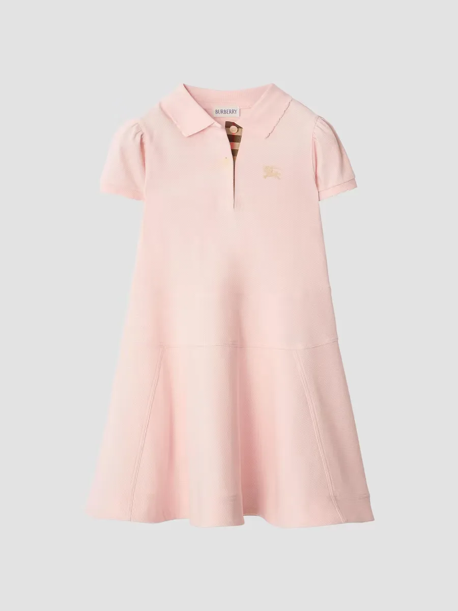 Astrid Check Placket Polo Dress by Burberry
