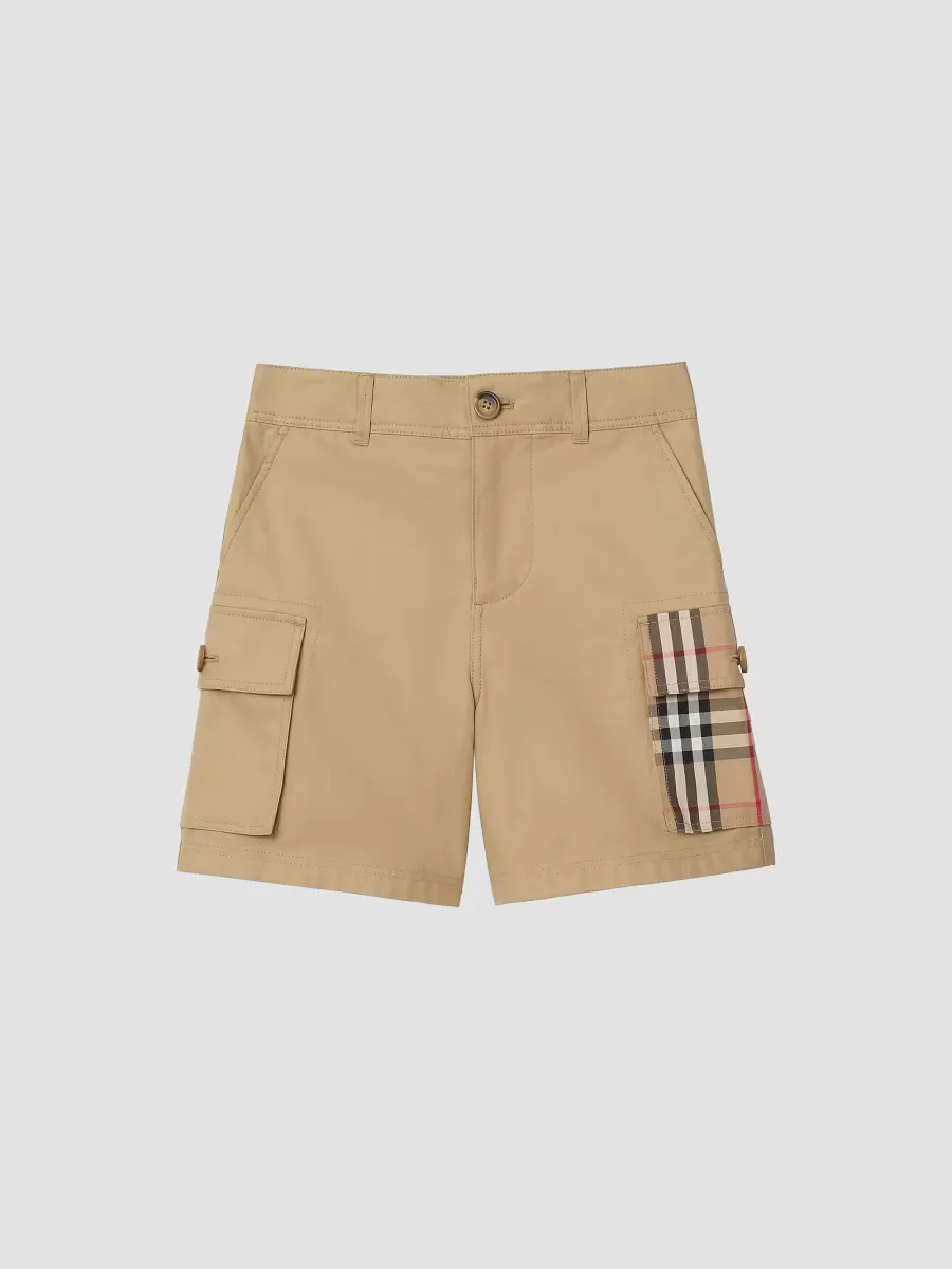 Oscar Check Pocket Cargo Shorts by Burberry