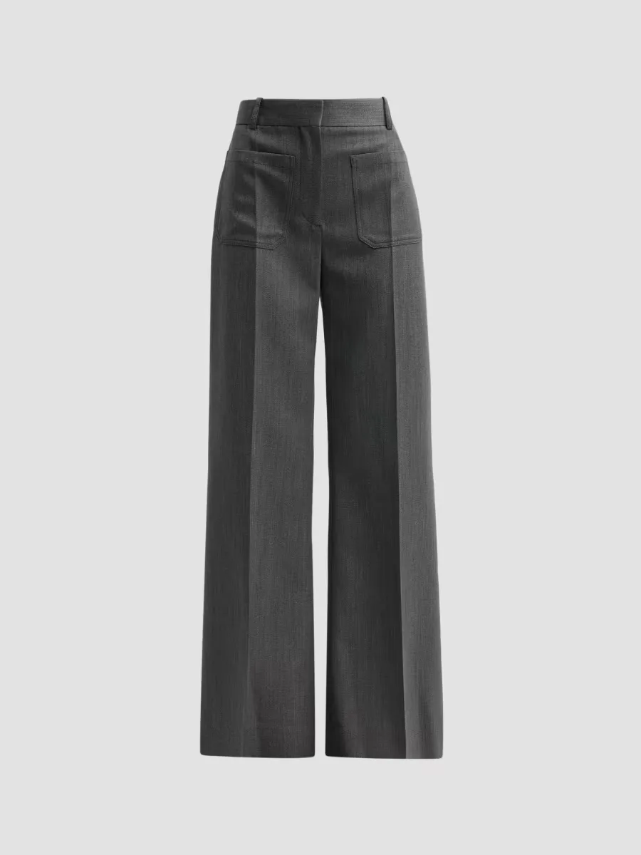 Alina Crease Wool Trousers by Victoria Beckham