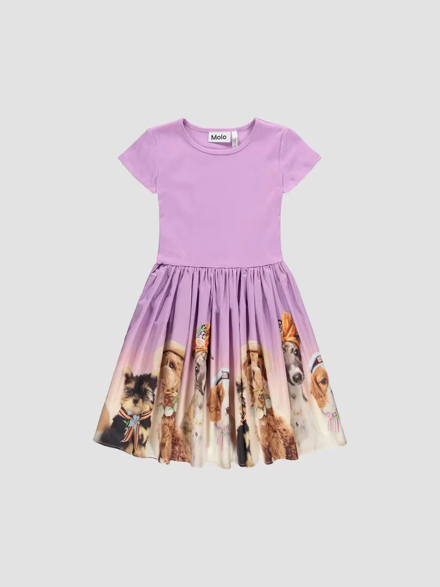 Cissa Ribbed Dog Print Dress by Molo