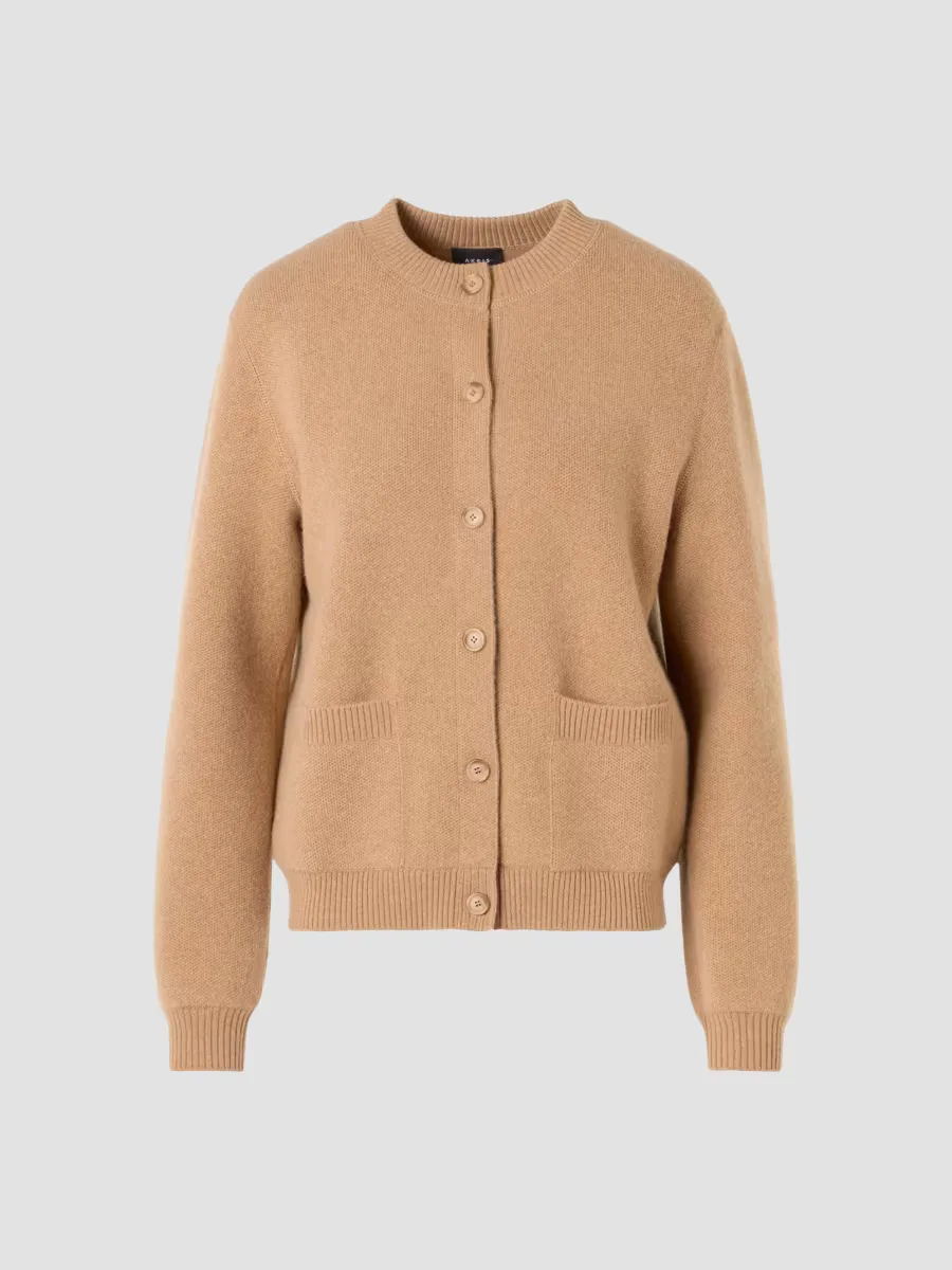 Cashmere Piqu Boxy Cardigan by Akris