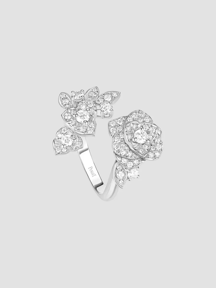 Piaget Rose 18K White Gold & 0.62 TCW Diamond Bypass Ring