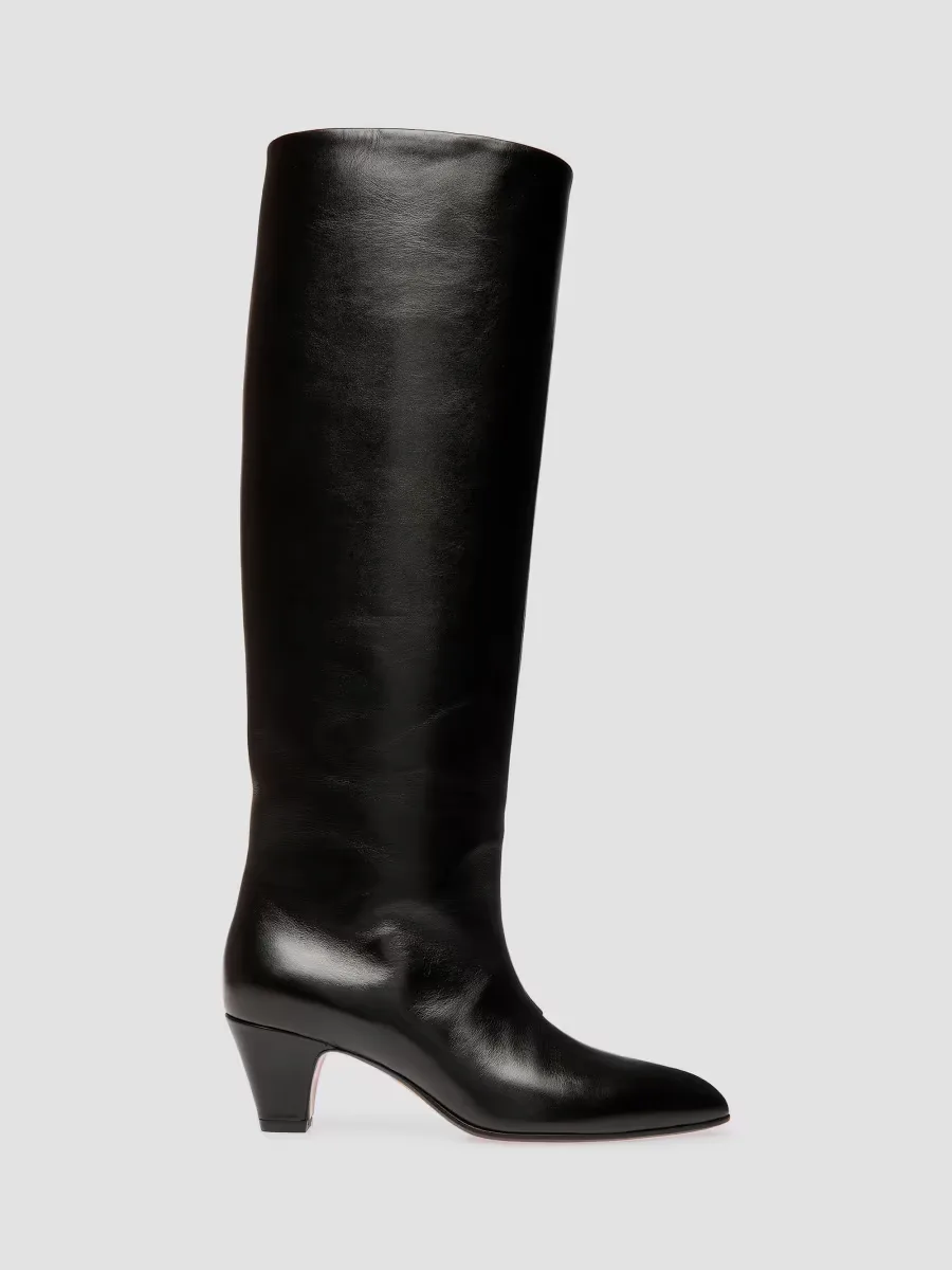 Arval 55MM Leather Block-Heel Boots by Bally
