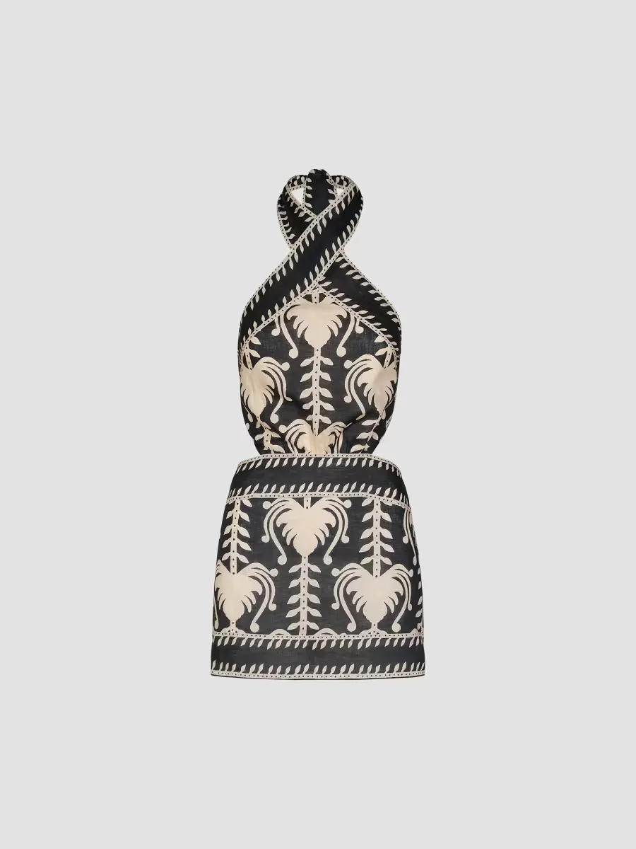 Tide Strength Halter Minidress by Johanna Ortiz