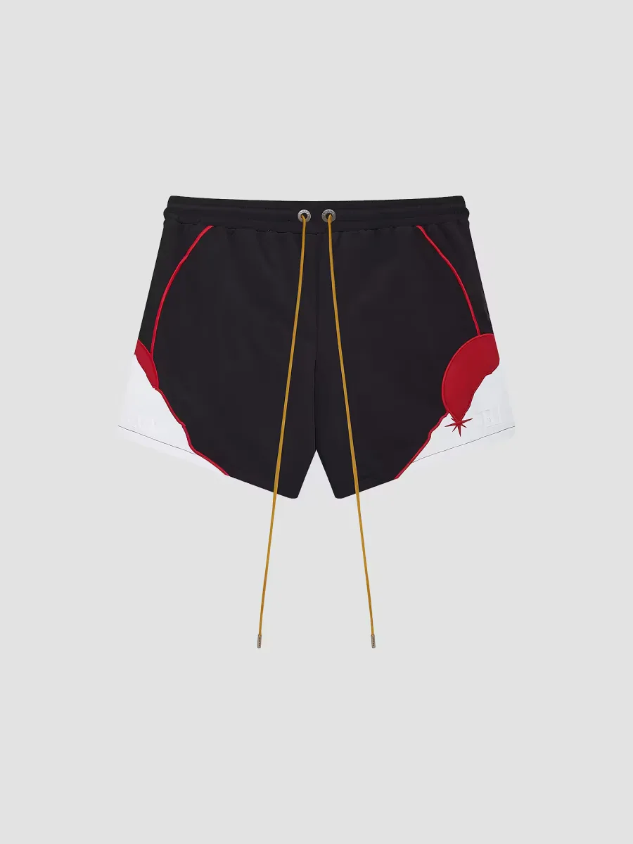 Moonlight Pista Colorblocked Drawstring Shorts by Rhude