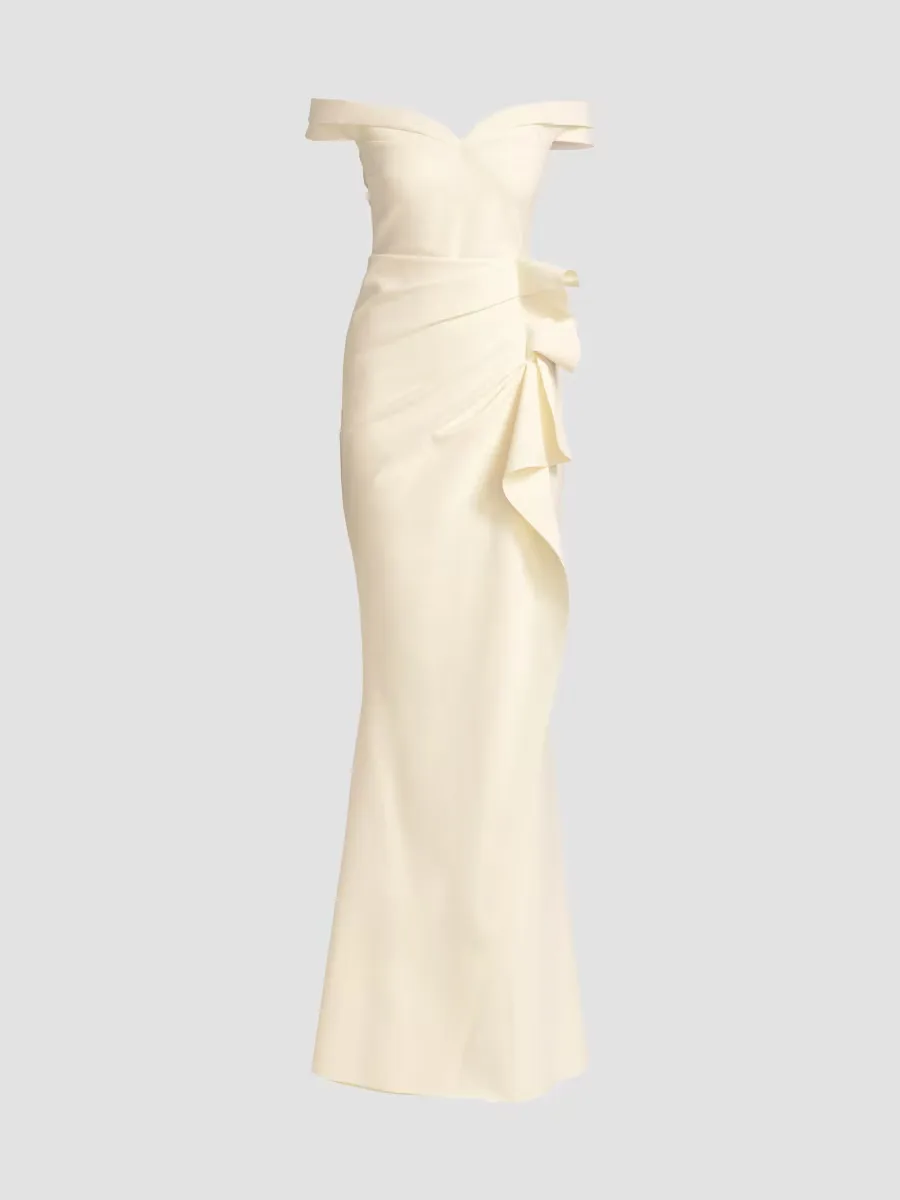 Radoslava Off-The-Shoulder Wrap Gown by Chiara Boni La Petite Robe