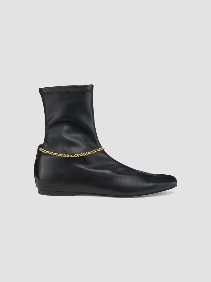 Norma Chain-Link Accented Booties by Maria Luca