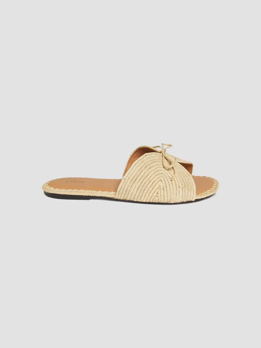 Lipa Bow-Detailed Woven Sandals by Odiss