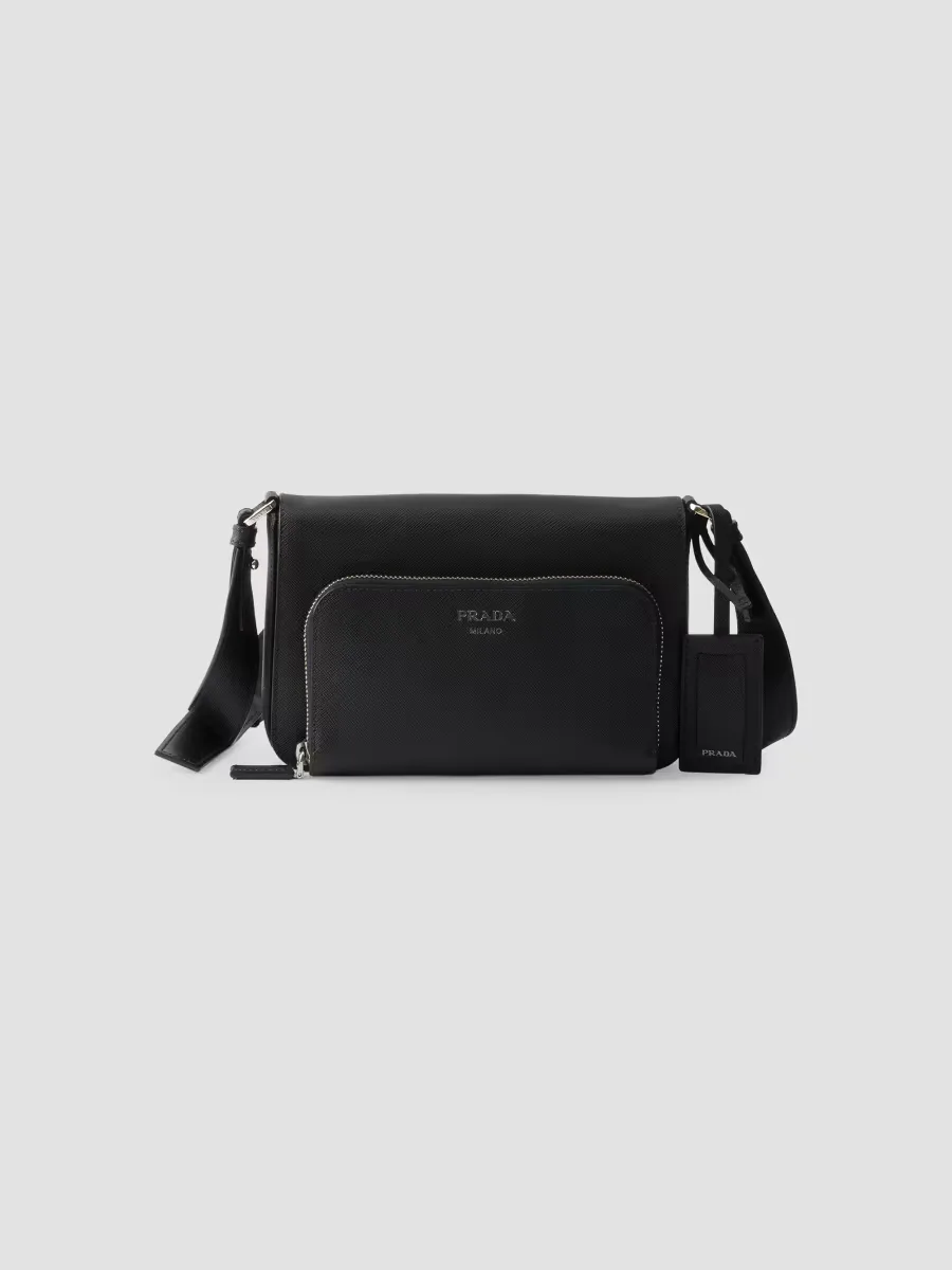 Saffiano Leather Shoulder Bag by Prada