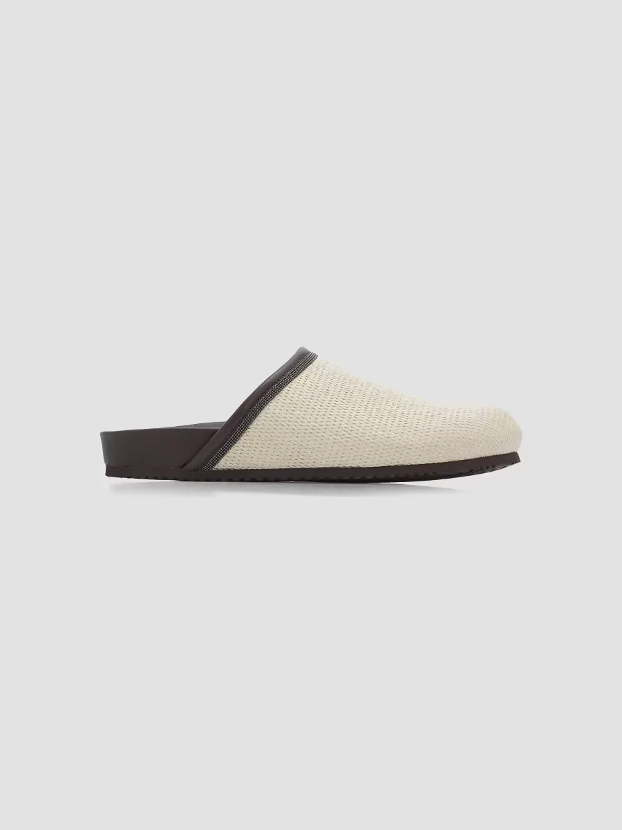 Micro Raffia Slippers by Brunello Cucinelli