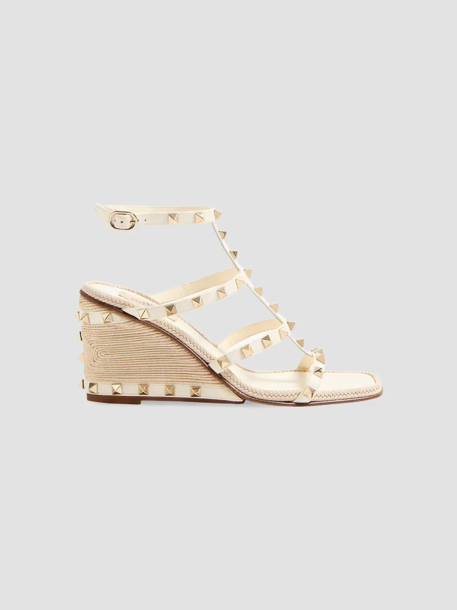 Rockstud Wedge Sandals 80MM by Valentino