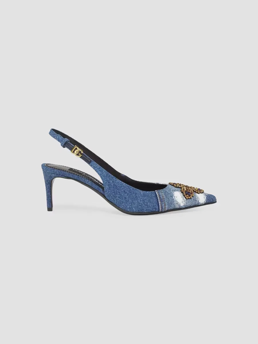 Like a Virgin Denim Slingback Pumps by Dolce & Gabbana