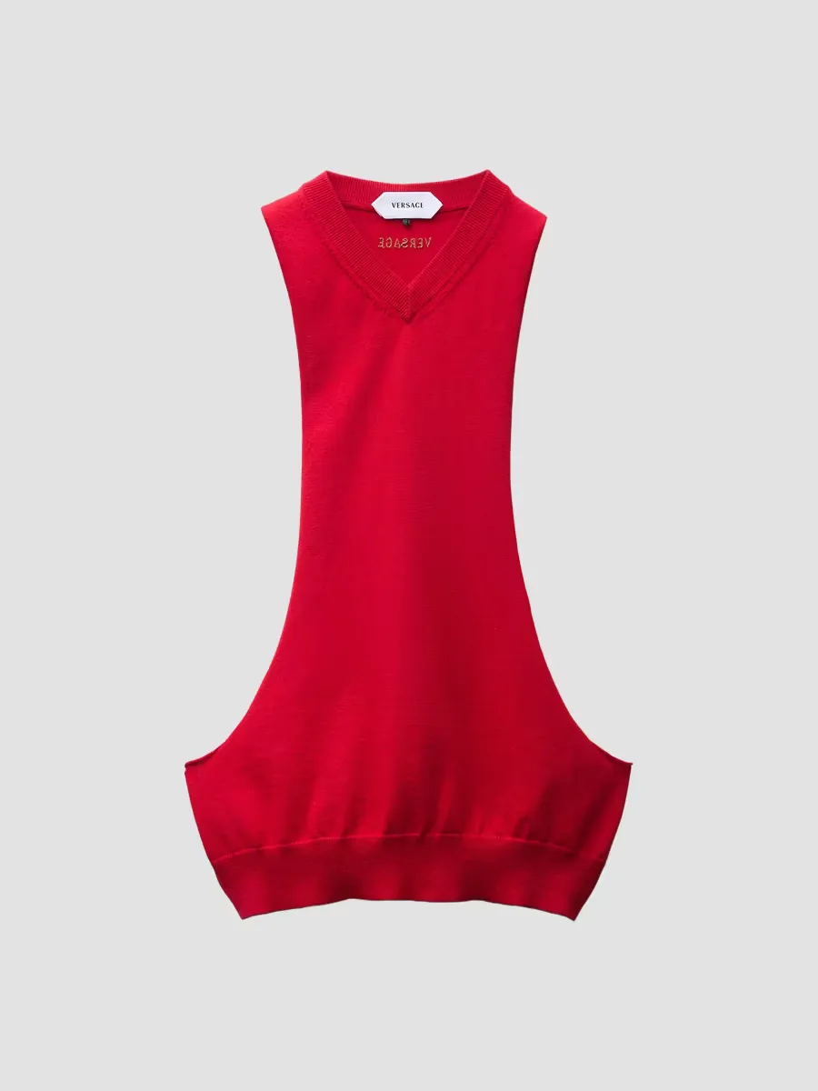 Cotton Knit Tank by Versace