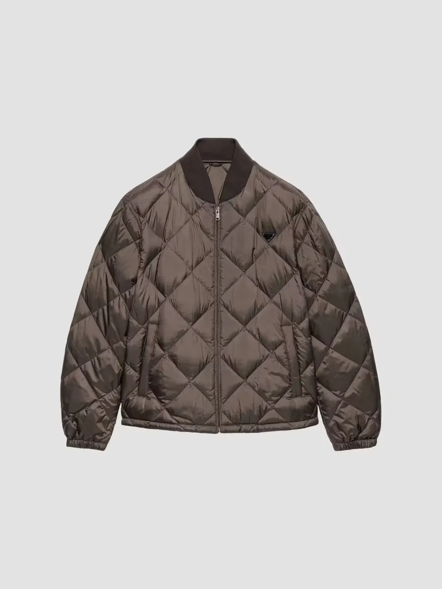 Short Technical Fabric Down Jacket by Prada