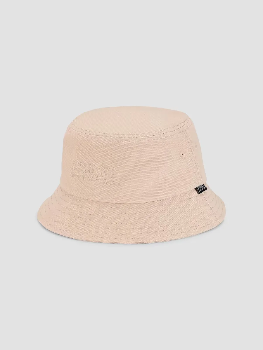 MM6 Maison Margiela Logo Cotton Canvas Bucket Hat by Maison Margiela