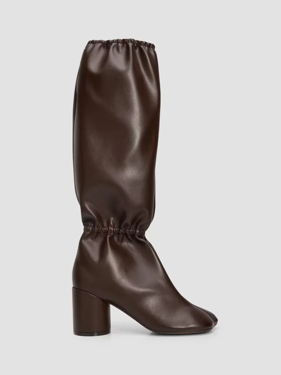 MM6 Maison Margiela Tall Faux Leather Anatomic Boots by Maison Margiela