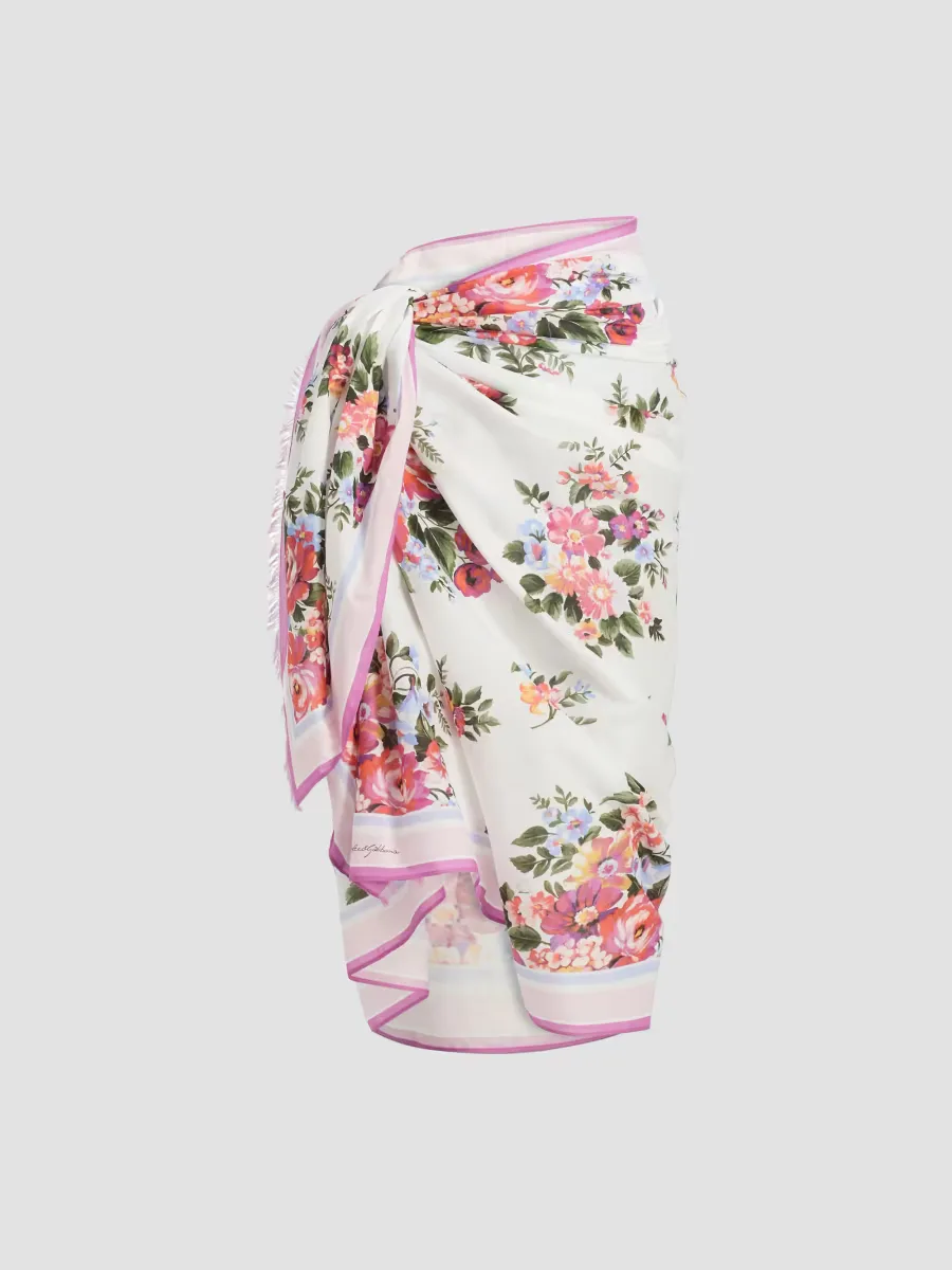 Floral Bouquet Cotton Pareo by Dolce & Gabbana