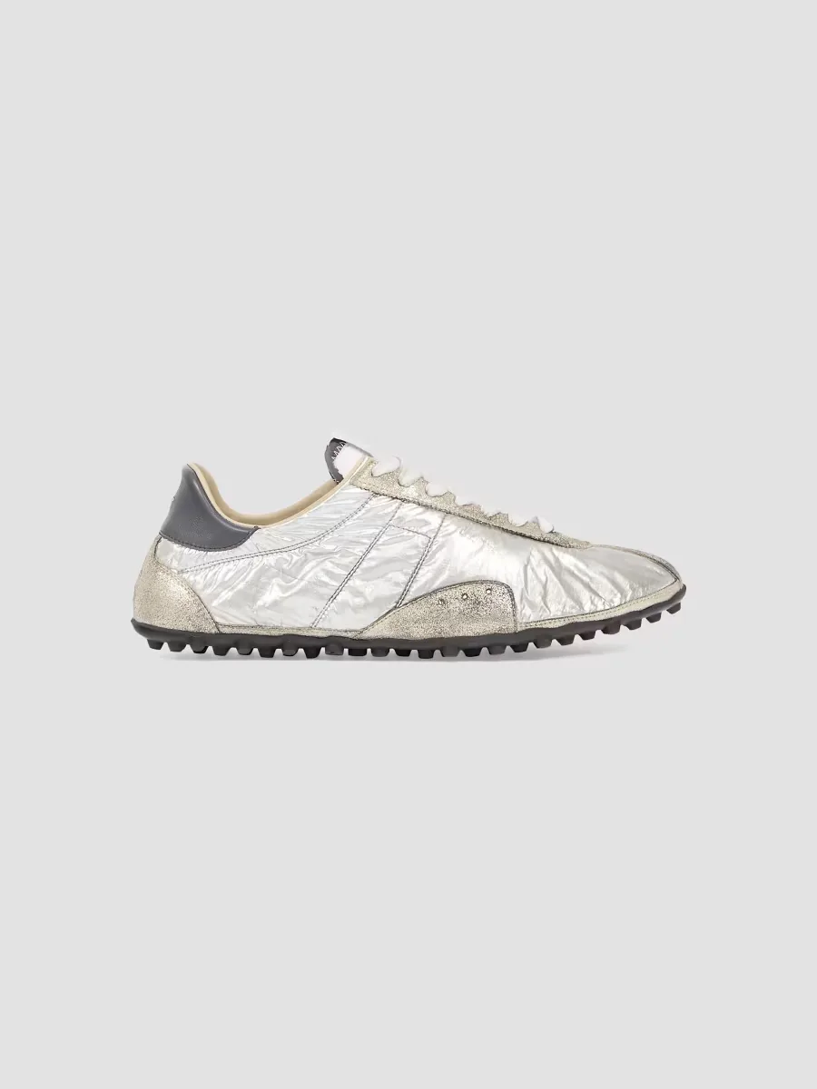 Metallic Low-Top Sprinter Sneakers by Maison Margiela