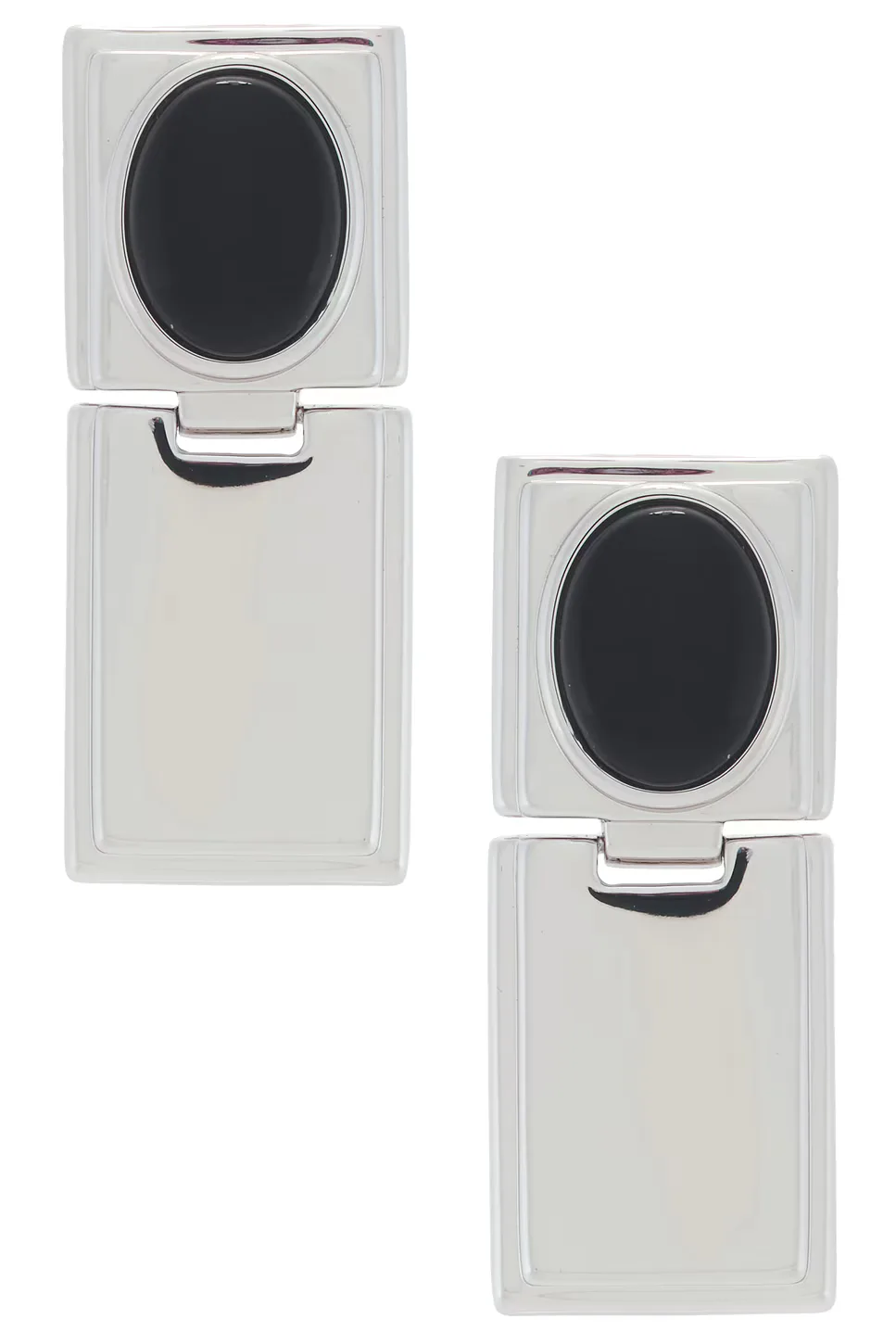 Stone Drop Hinge Earrings by Dehanche