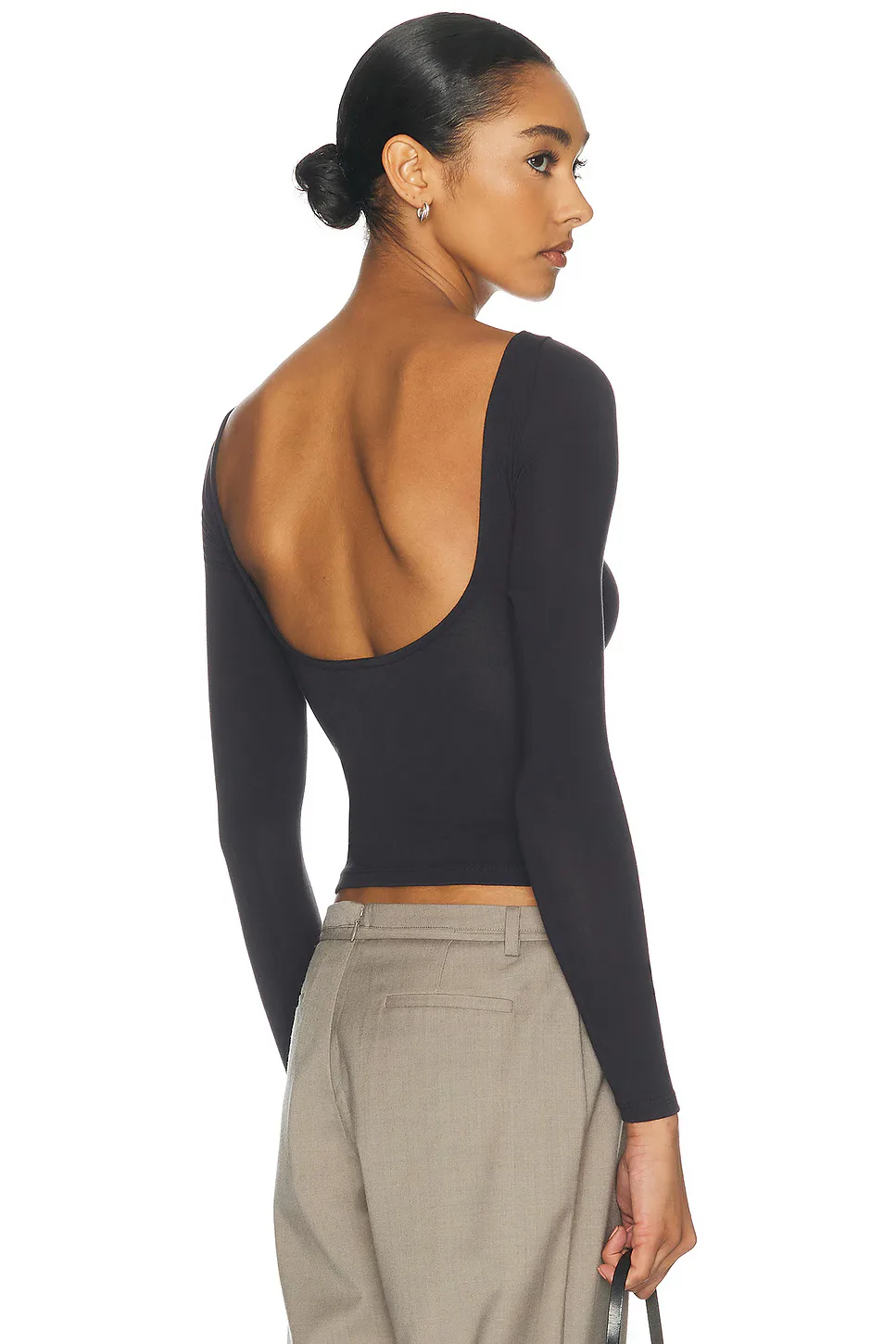 Open-Back Long Sleeve Tee by GRLFRND