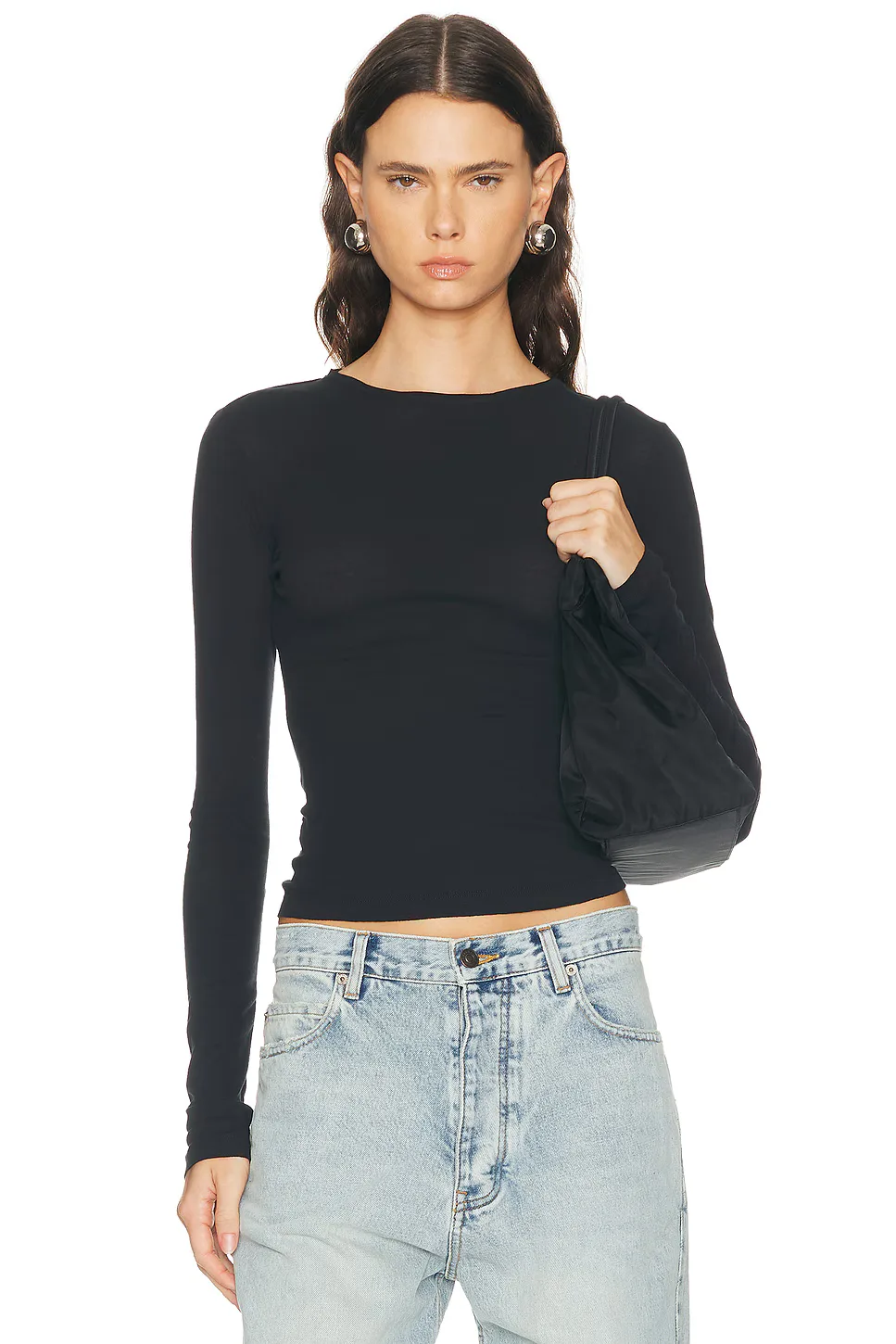 Sheer Crew Neck Tee by GRLFRND
