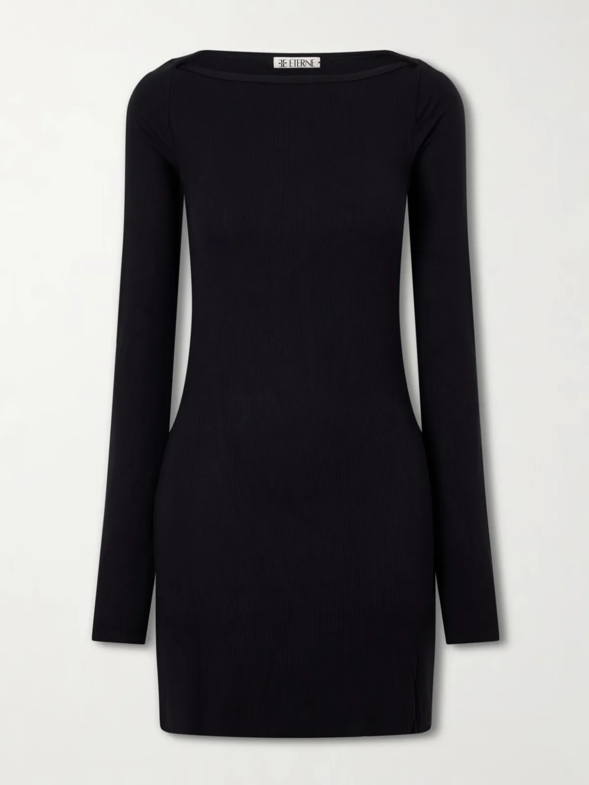 - Ribbed Jersey Mini Dress -
