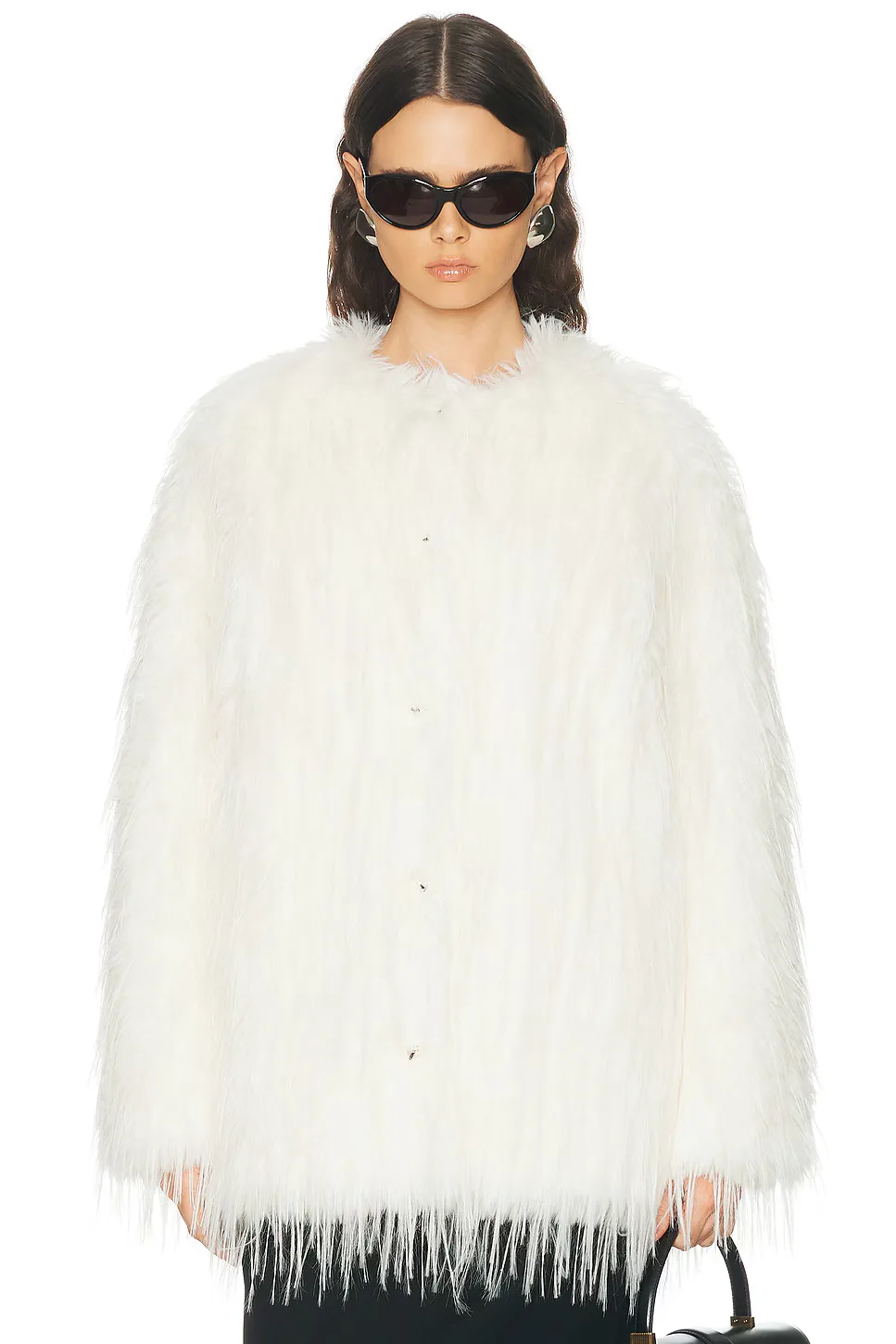 Rowe Collarless Short Coat by Loulou De Saison