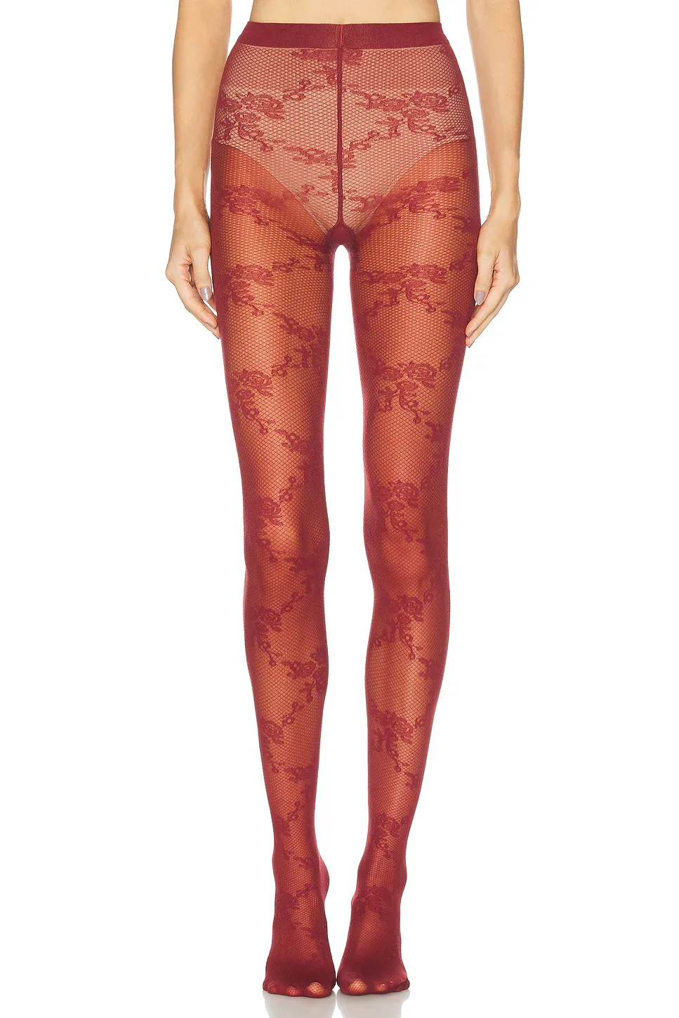 Floral Lace Tights by Wolford