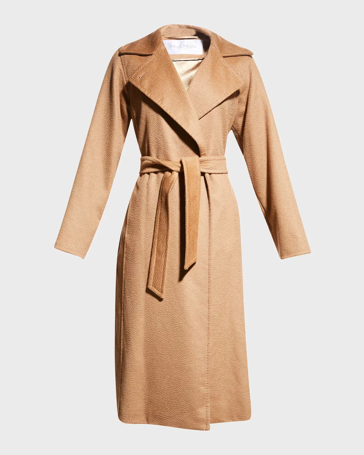 Manuela Belted Camel Hair Coat by Max Mara