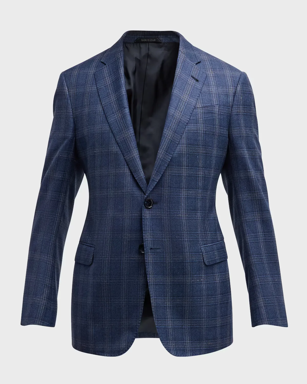 Plaid Wool-Cashmere Sport Coat by Armani