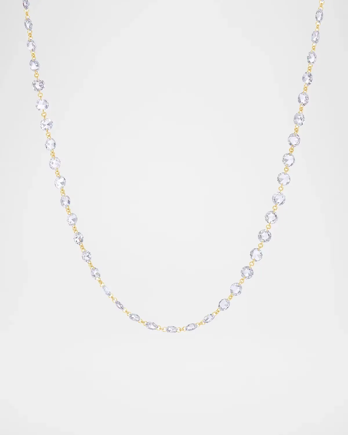 18K Yellow Gold Diamond Ethereal Chain Necklace, 13.57tcw by 64 Facets