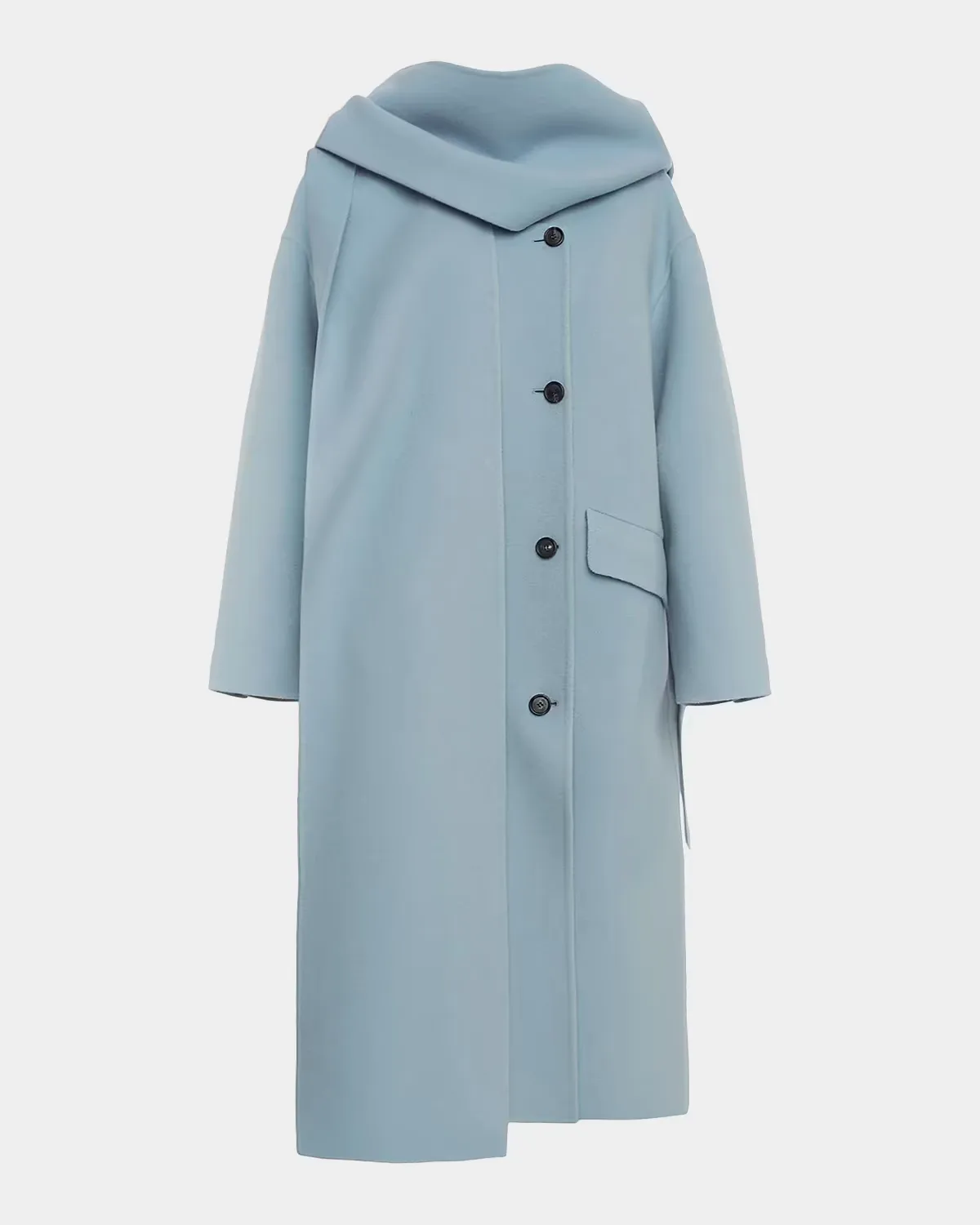 Hooded Wool-Cashmere Overcoat by Malo