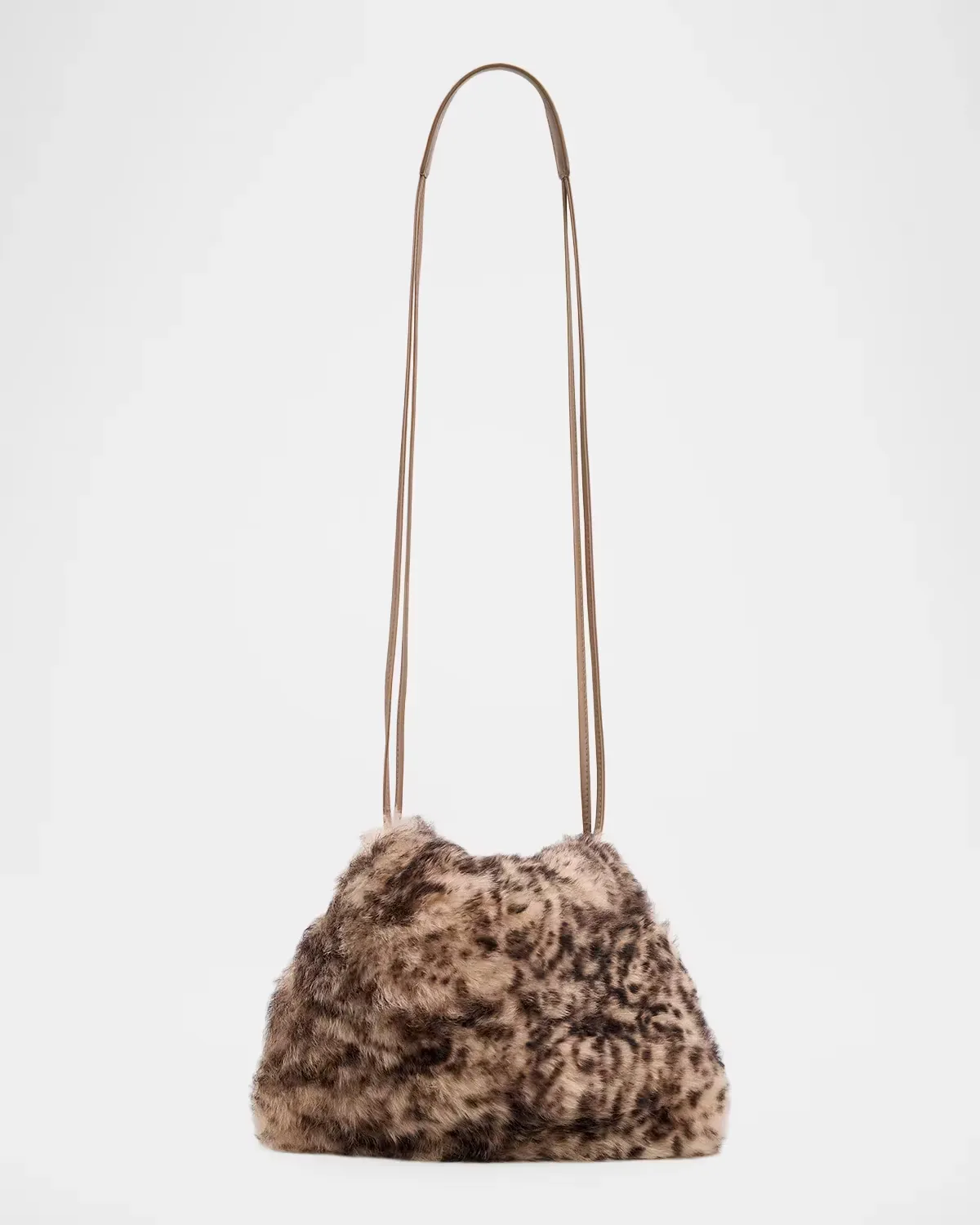 Lynx-Print Shearling Shoulder Bag by Brunello Cucinelli