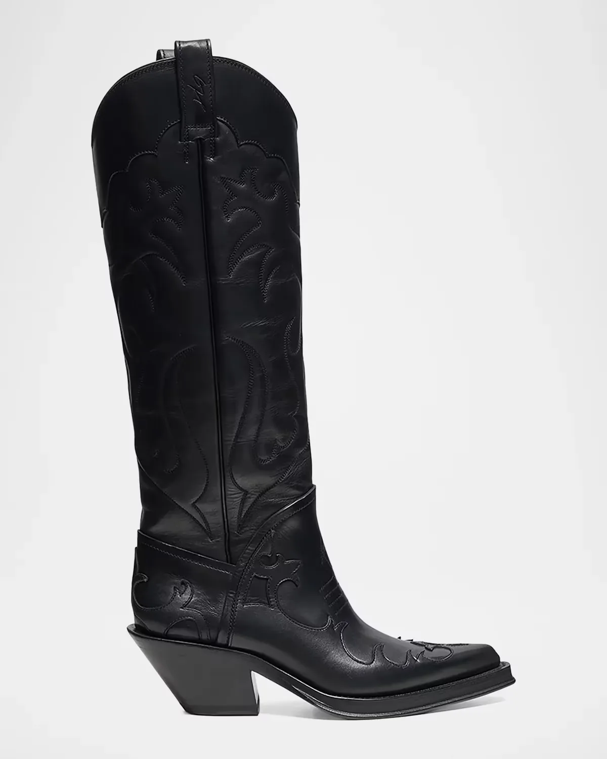 Capitana Embroidered Leather Knee-High Cowboy Boots by Gabriela Hearst