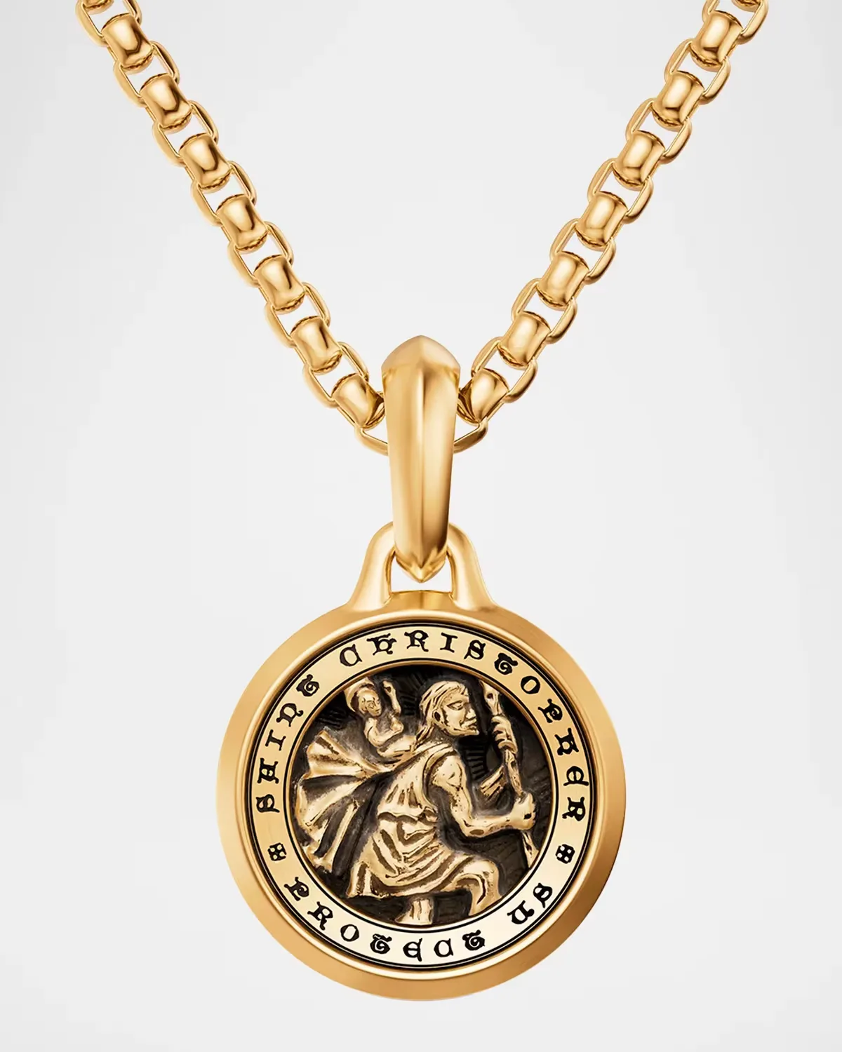 St. Christopher Amulet in 18K Yellow Gold by David Yurman