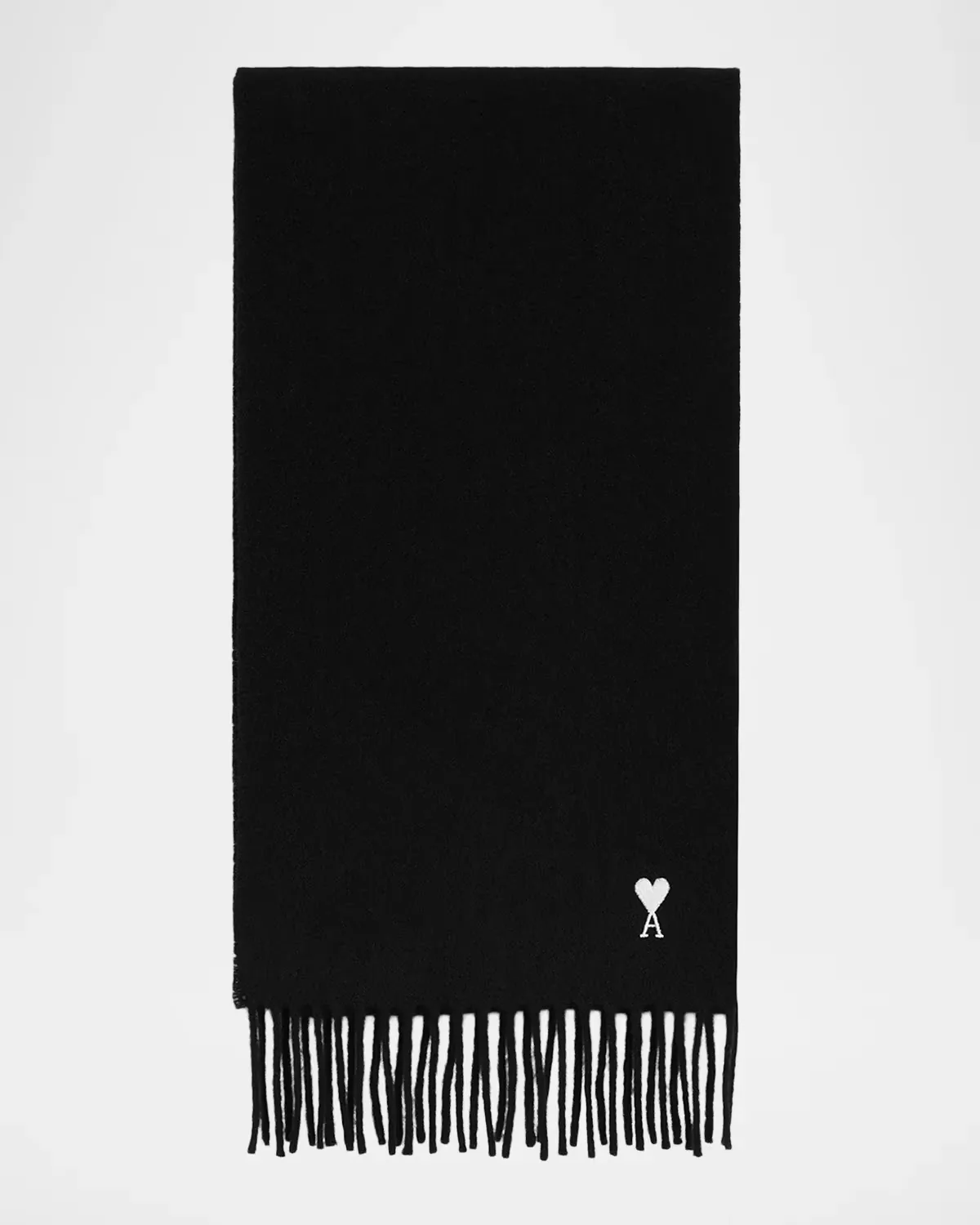 Ami De Coeur Embroidered Wool Scarf by Ami Paris